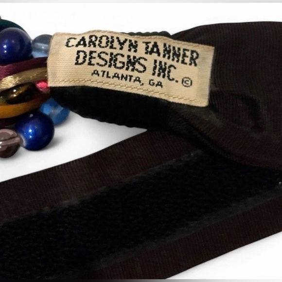 Beaded Belt Carolyn Tanner Designs Multicolored Twist + 3 strand Beaded Necklace